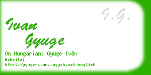 ivan gyuge business card