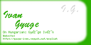 ivan gyuge business card